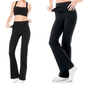 SPANX Slim-X Bagel Buster Double Waistband Power Flare Pants - Black - Size XL